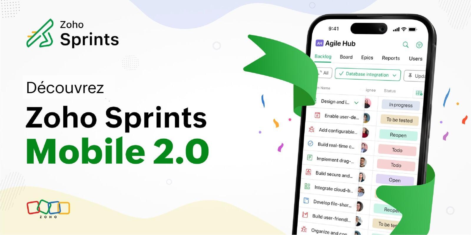 Zoho Sprints Mobile 2.0 : La gestion de projet, réinventée pour vos déplacements